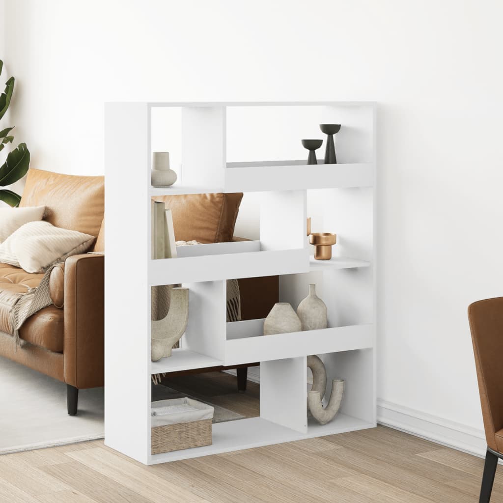 Bibliothèque blanc 100x33x125,5 cm bois d'ingénierie - XIOS