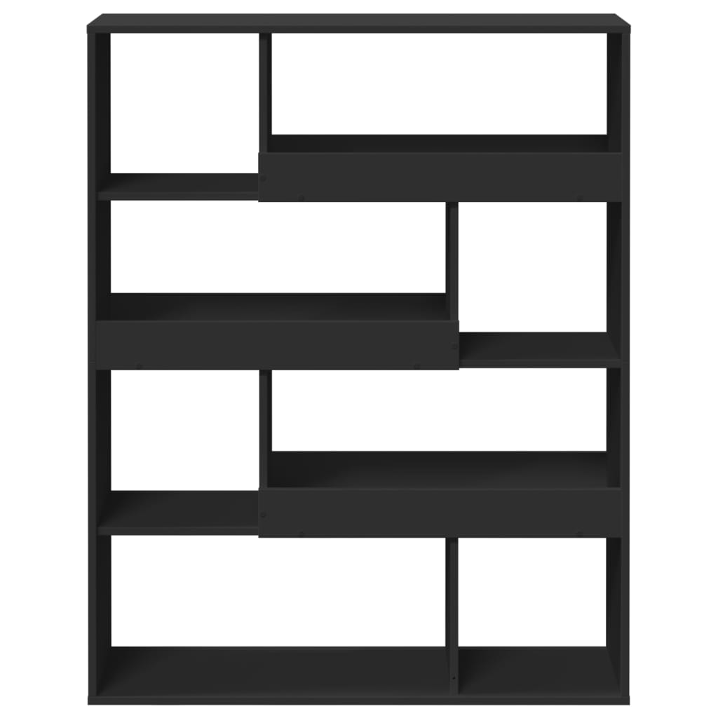 Bibliothèque noir 100x33x125,5 cm bois d'ingénierie - XIOS