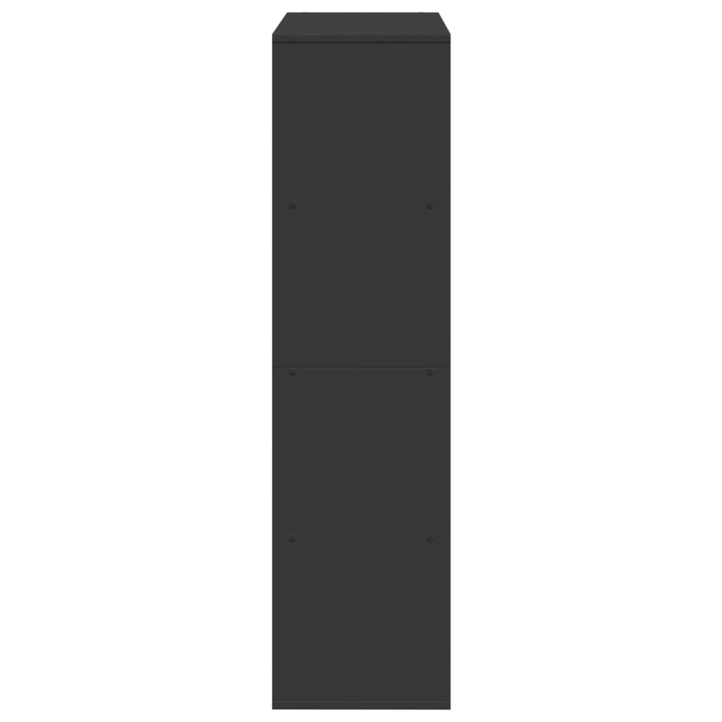 Bibliothèque noir 100x33x125,5 cm bois d'ingénierie - XIOS