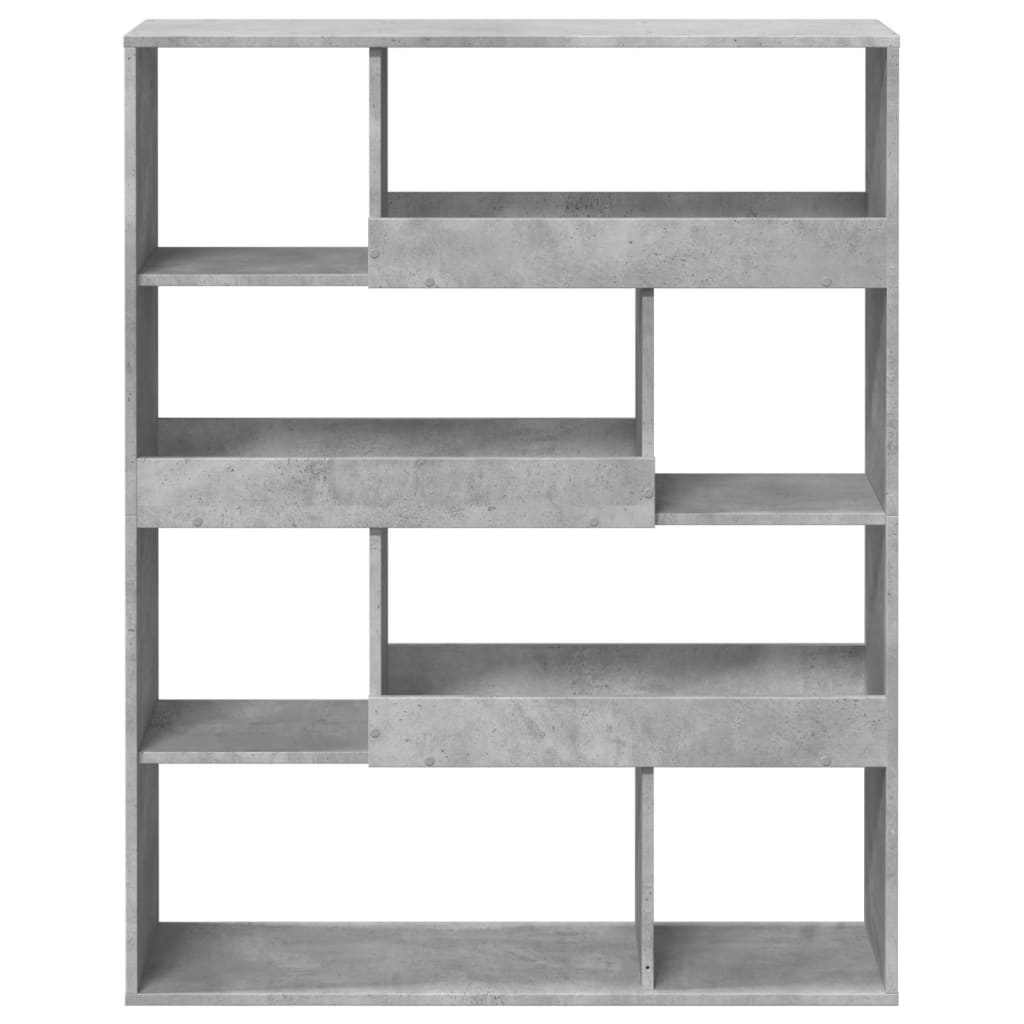 Bibliothèque gris béton 100x33x125,5 cm bois d'ingénierie - XIOS