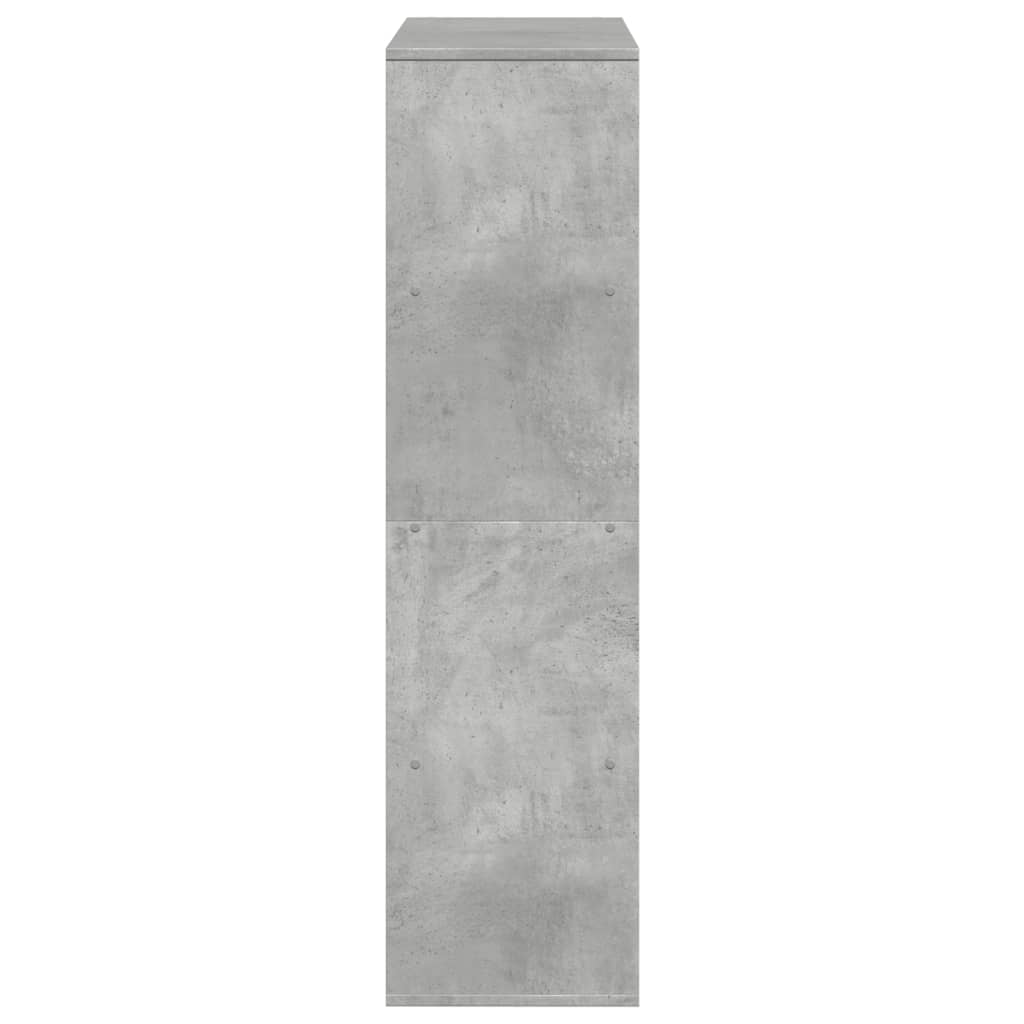Bibliothèque gris béton 100x33x125,5 cm bois d'ingénierie - XIOS