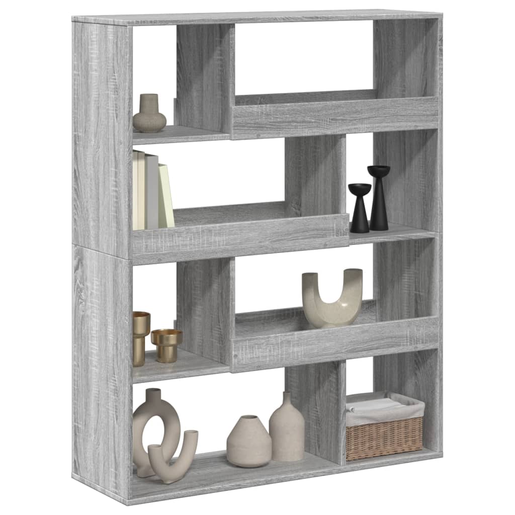 Bibliothèque sonoma gris 100x33x125,5 cm bois d'ingénierie - XIOS