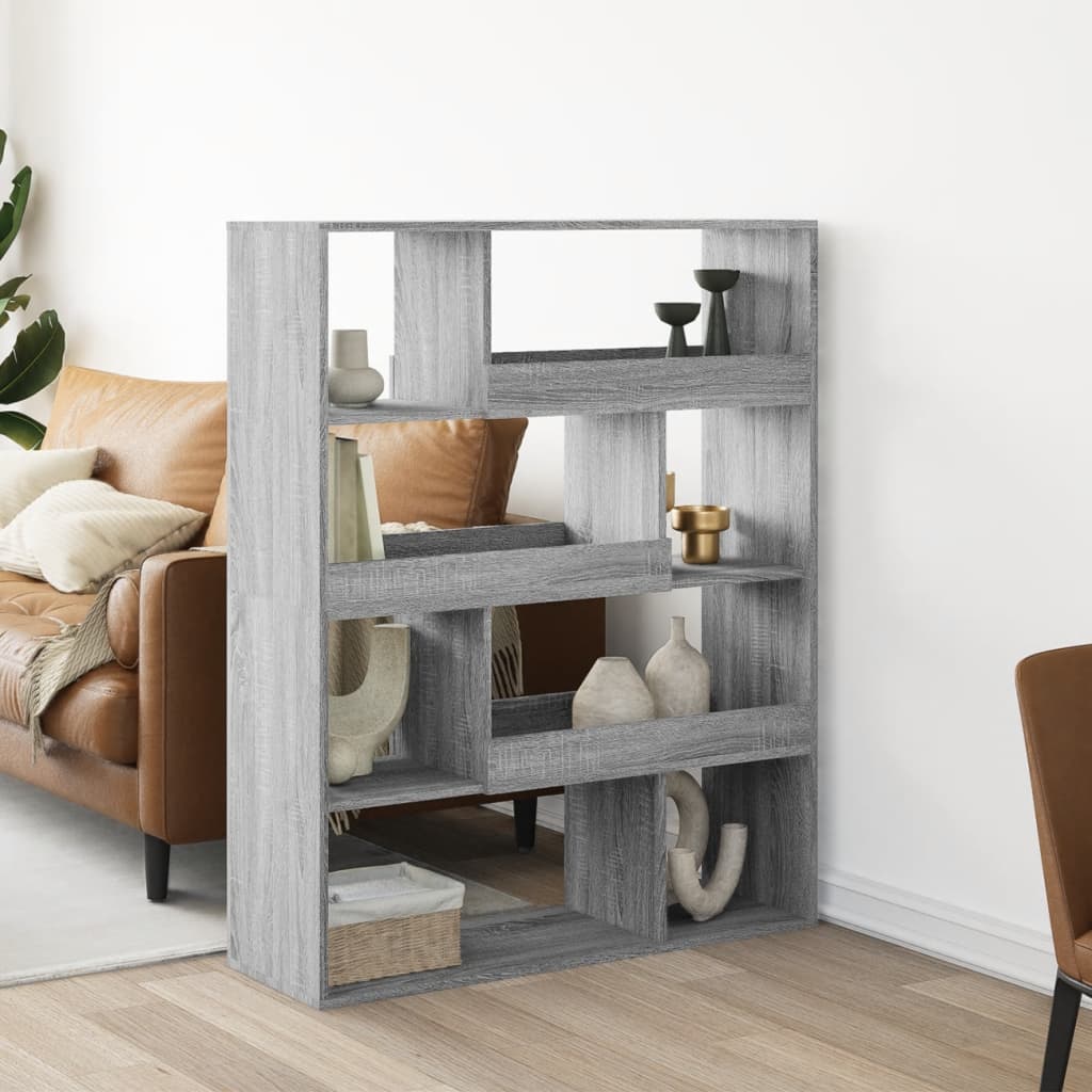 Bibliothèque sonoma gris 100x33x125,5 cm bois d'ingénierie - XIOS