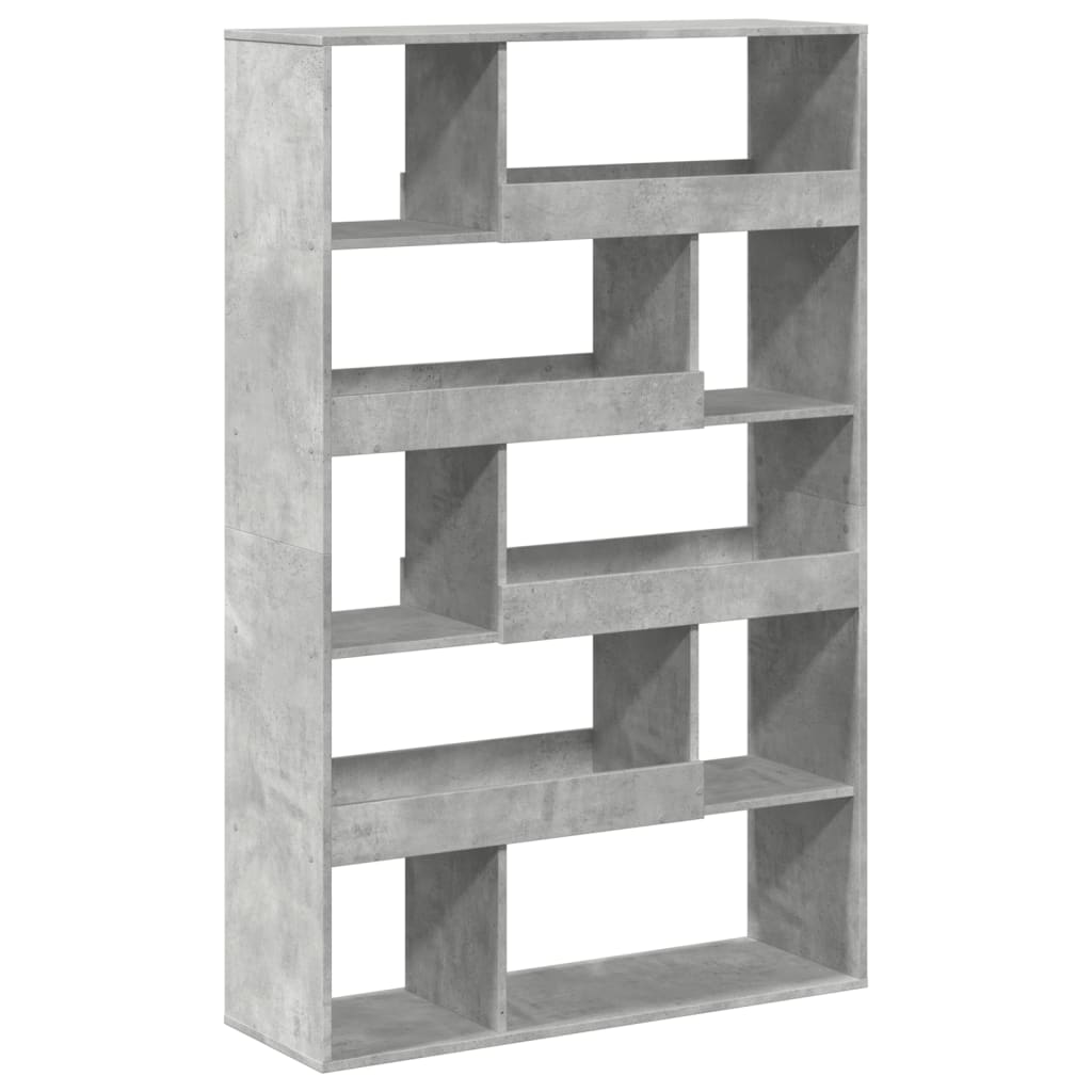 Bibliothèque gris béton 100x33x156,5 cm bois d'ingénierie - XIOS