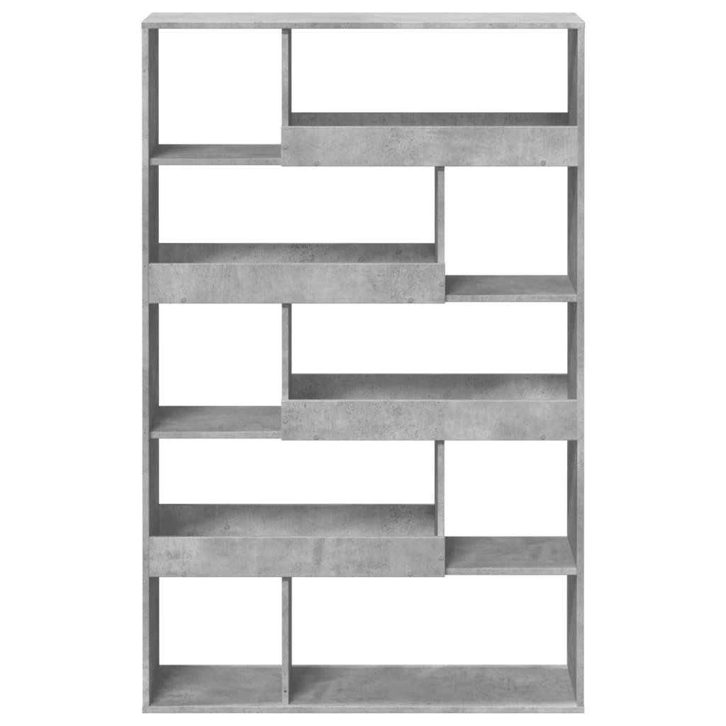 Bibliothèque gris béton 100x33x156,5 cm bois d'ingénierie - XIOS