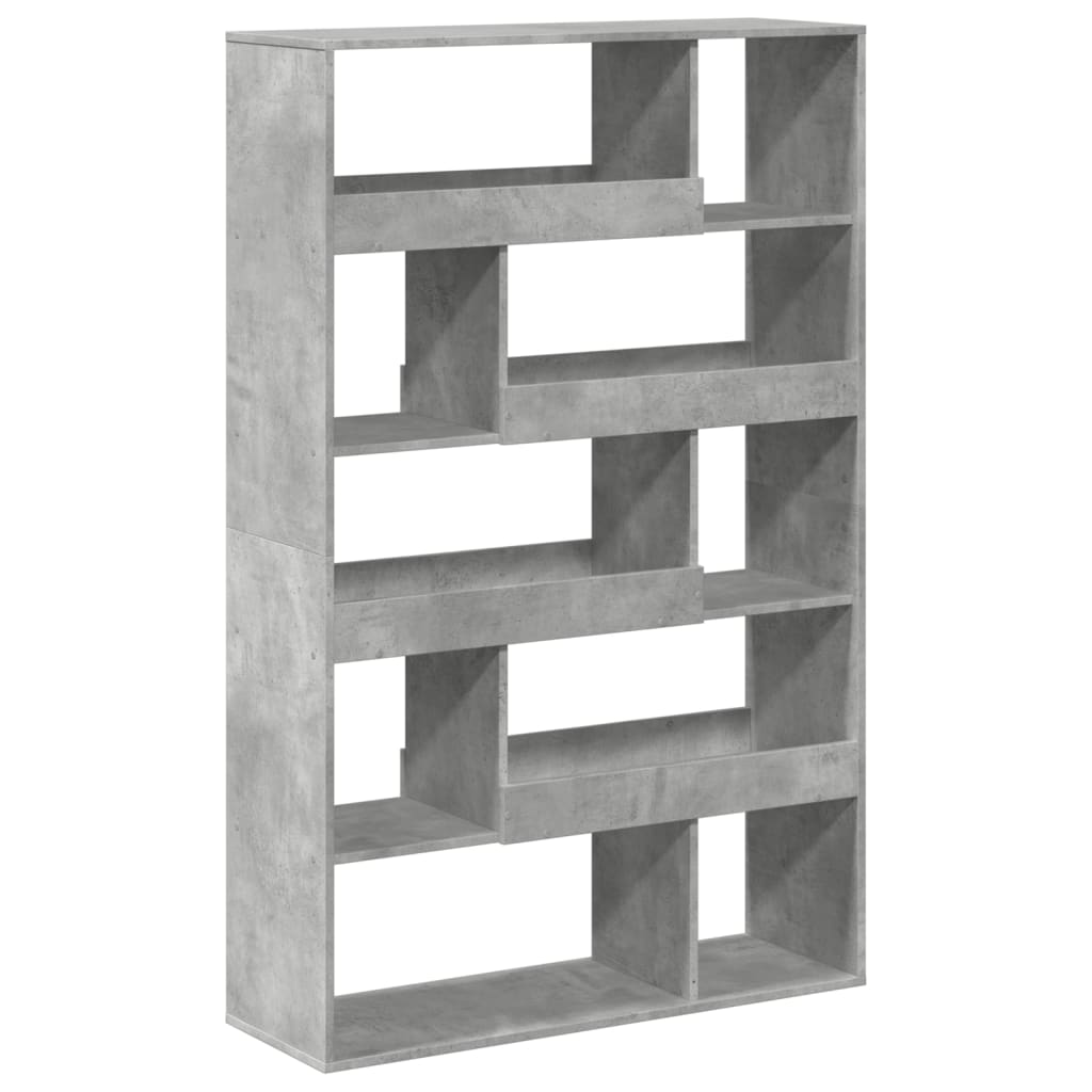 Bibliothèque gris béton 100x33x156,5 cm bois d'ingénierie - XIOS