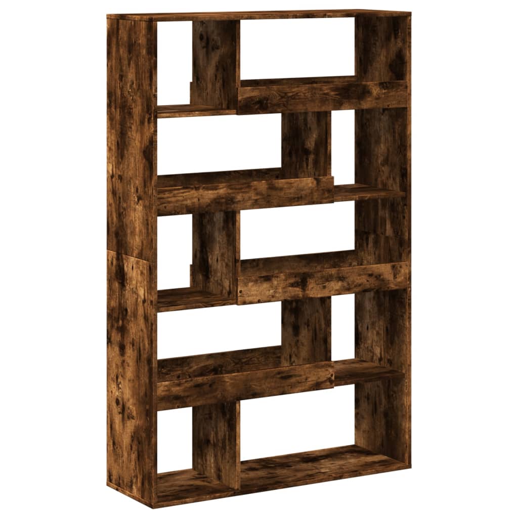 Bibliothèque chêne fumé 100x33x156,5 cm bois d'ingénierie - XIOS