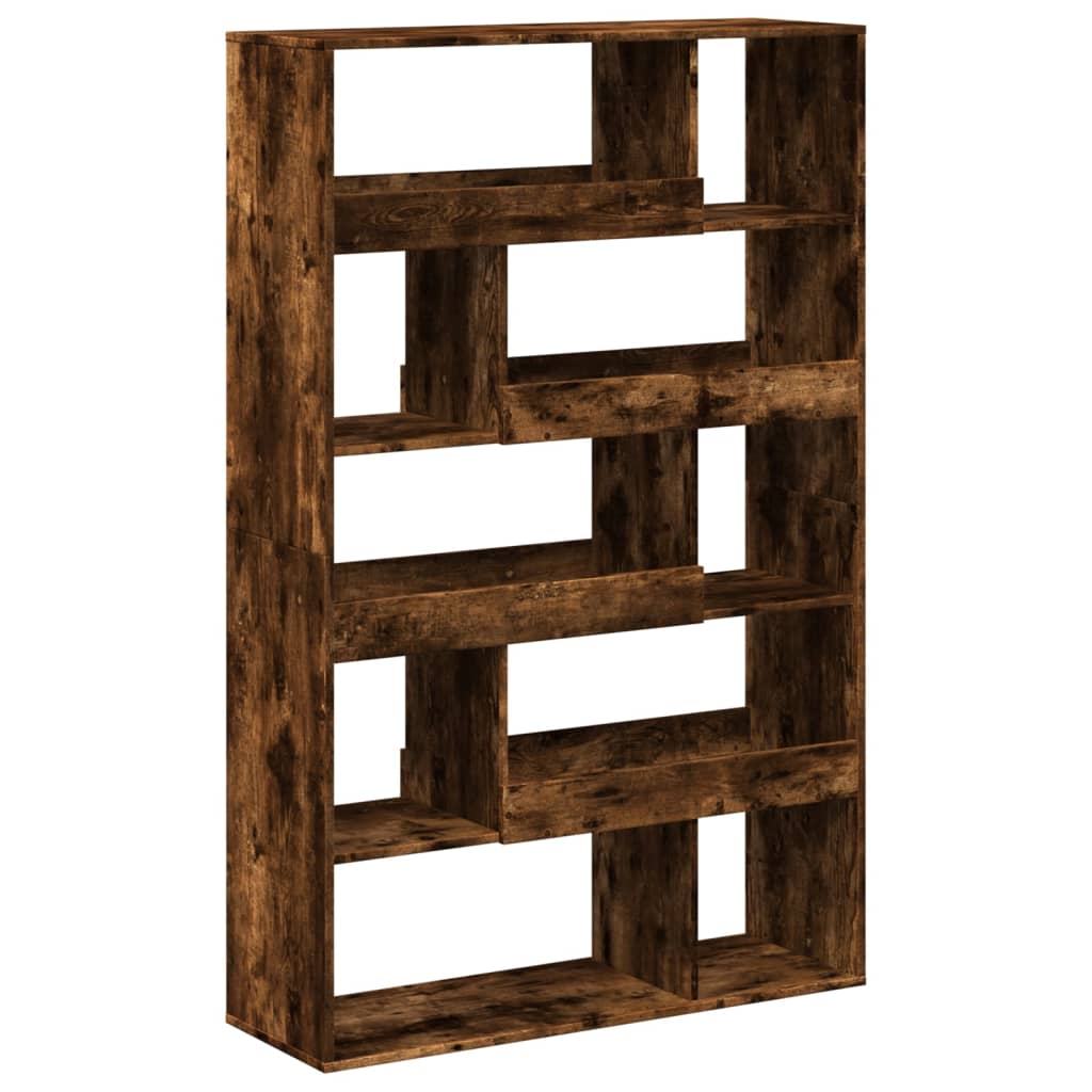 Bibliothèque chêne fumé 100x33x156,5 cm bois d'ingénierie - XIOS