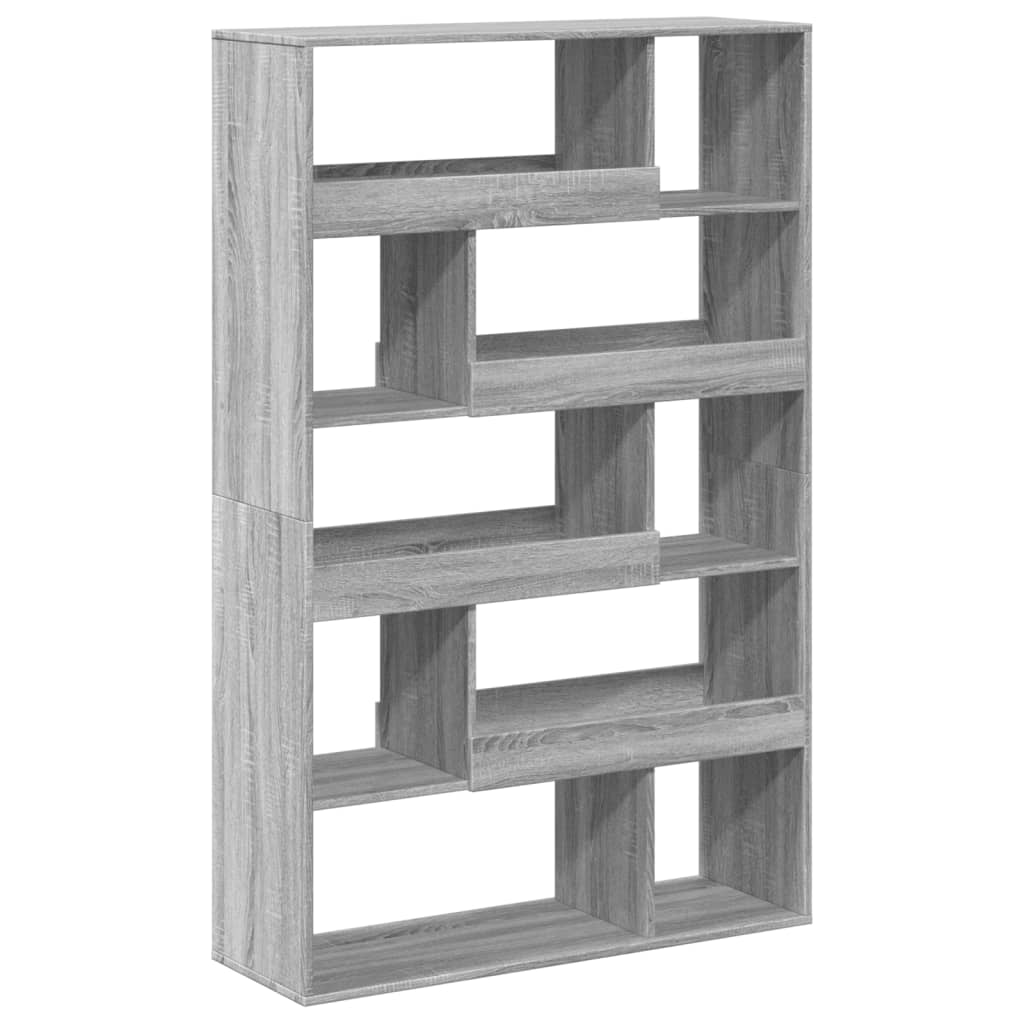 Bibliothèque sonoma gris 100x33x156,5 cm bois d'ingénierie - XIOS
