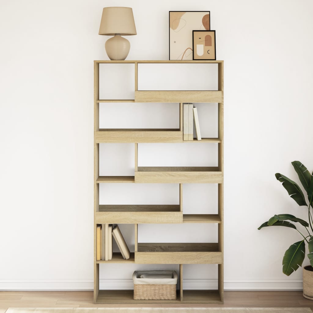 Bibliothèque chêne sonoma 100x33x187,5 cm bois d'ingénierie - XIOS