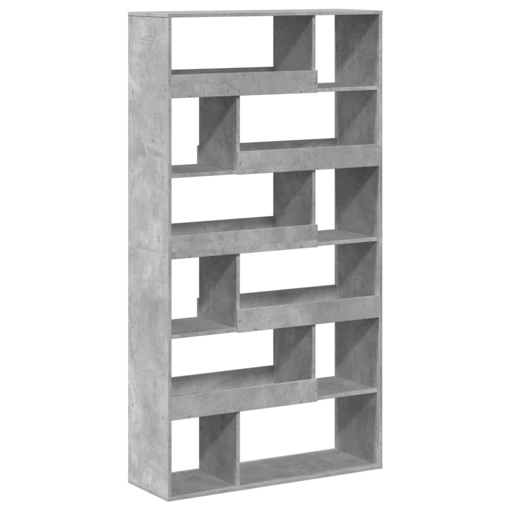 Bibliothèque gris béton 100x33x187,5 cm bois d'ingénierie - XIOS