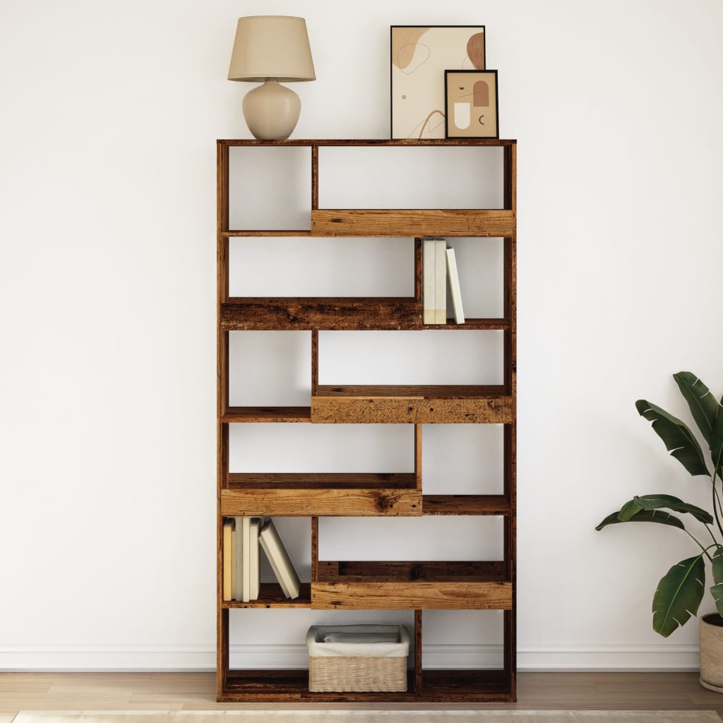 Bibliothèque vieux bois 100x33x187,5 cm bois d'ingénierie - XIOS