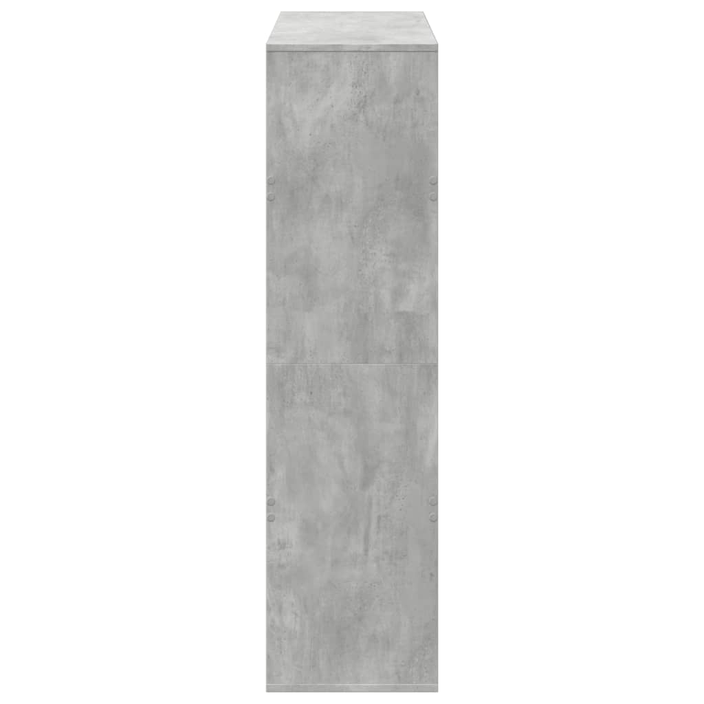 Bibliothèque gris béton 100x33x125,5 cm bois d'ingénierie - XIOS