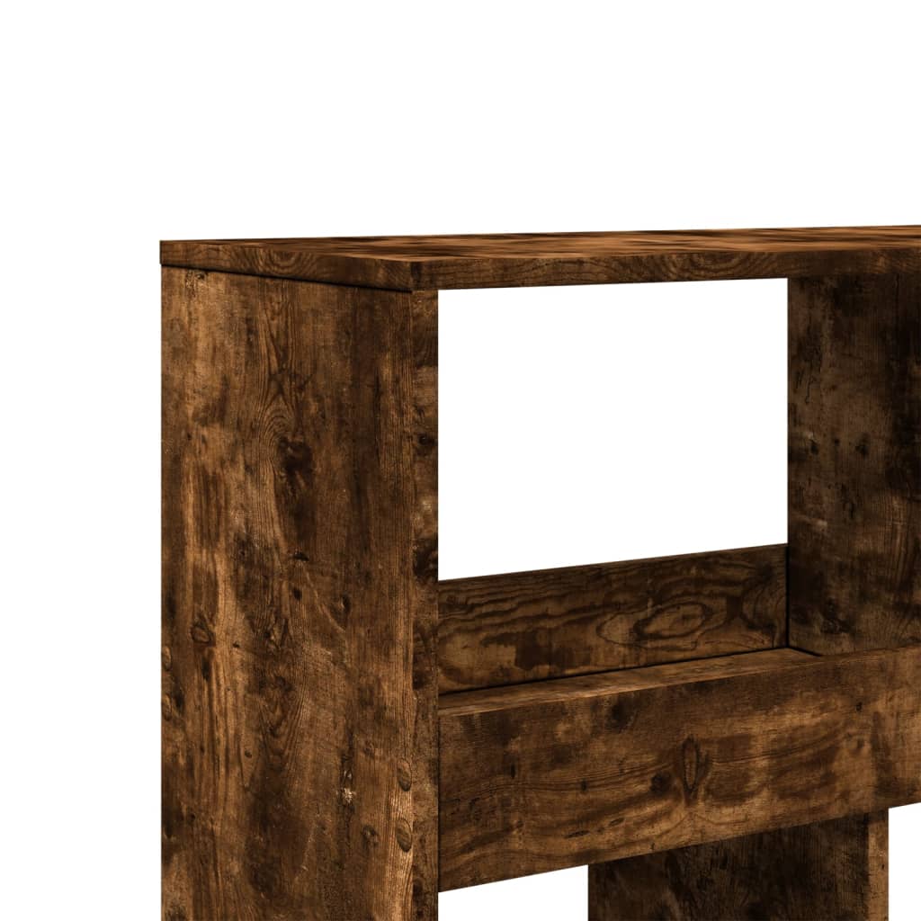 Bibliothèque chêne fumé 100x33x125,5 cm bois d'ingénierie - XIOS