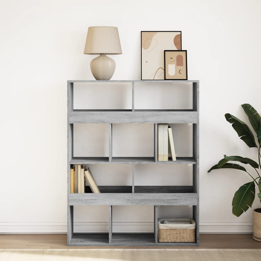 Bibliothèque sonoma gris 100x33x125,5 cm bois d'ingénierie - XIOS