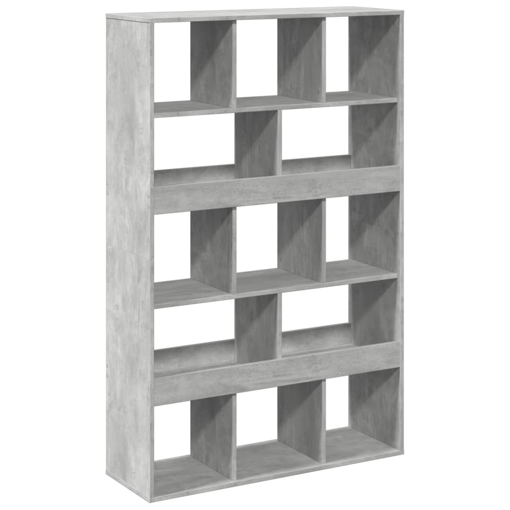 Bibliothèque gris béton 100x33x156,5 cm bois d'ingénierie - XIOS