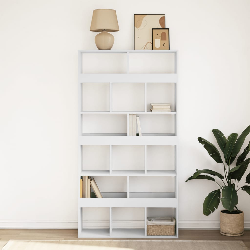 Bibliothèque blanc 100x33x187,5 cm bois d'ingénierie - XIOS