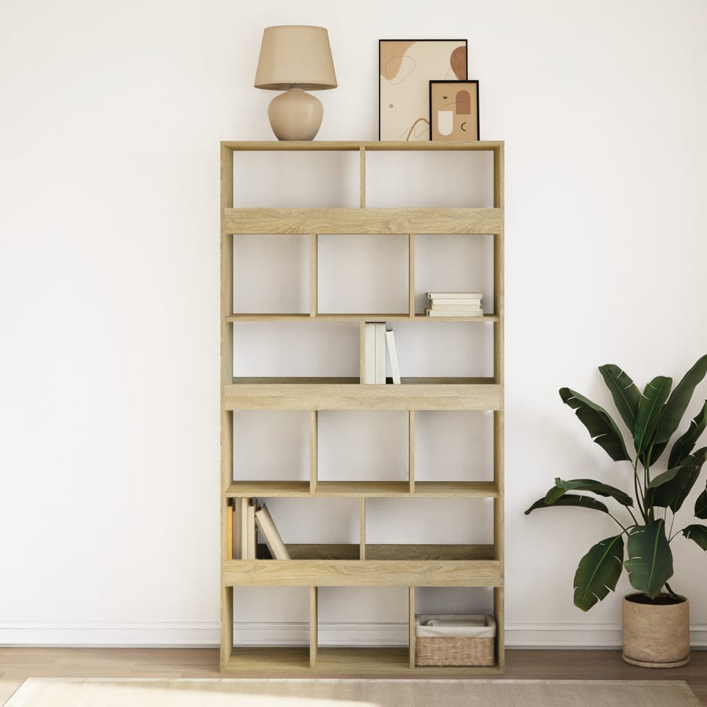 Bibliothèque chêne sonoma 100x33x187,5 cm bois d'ingénierie - XIOS