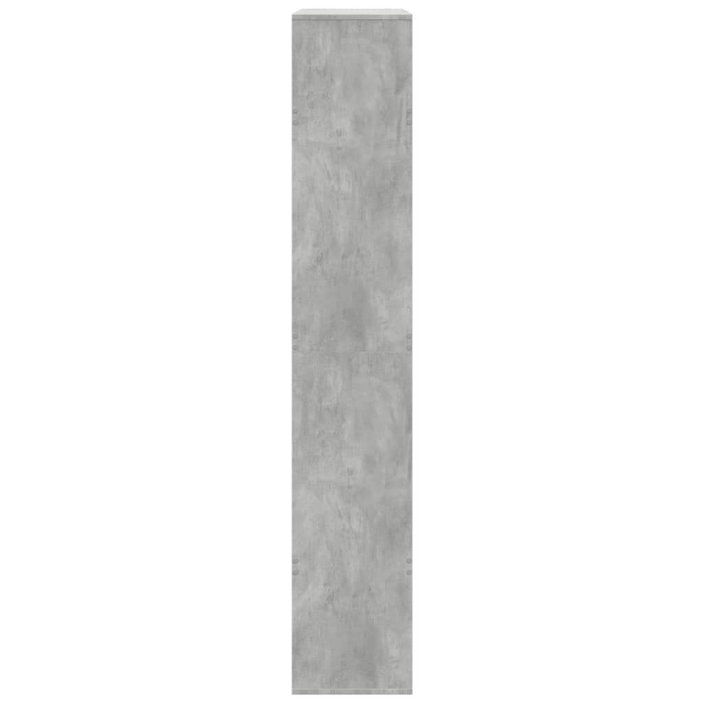 Bibliothèque gris béton 100x33x187,5 cm bois d'ingénierie