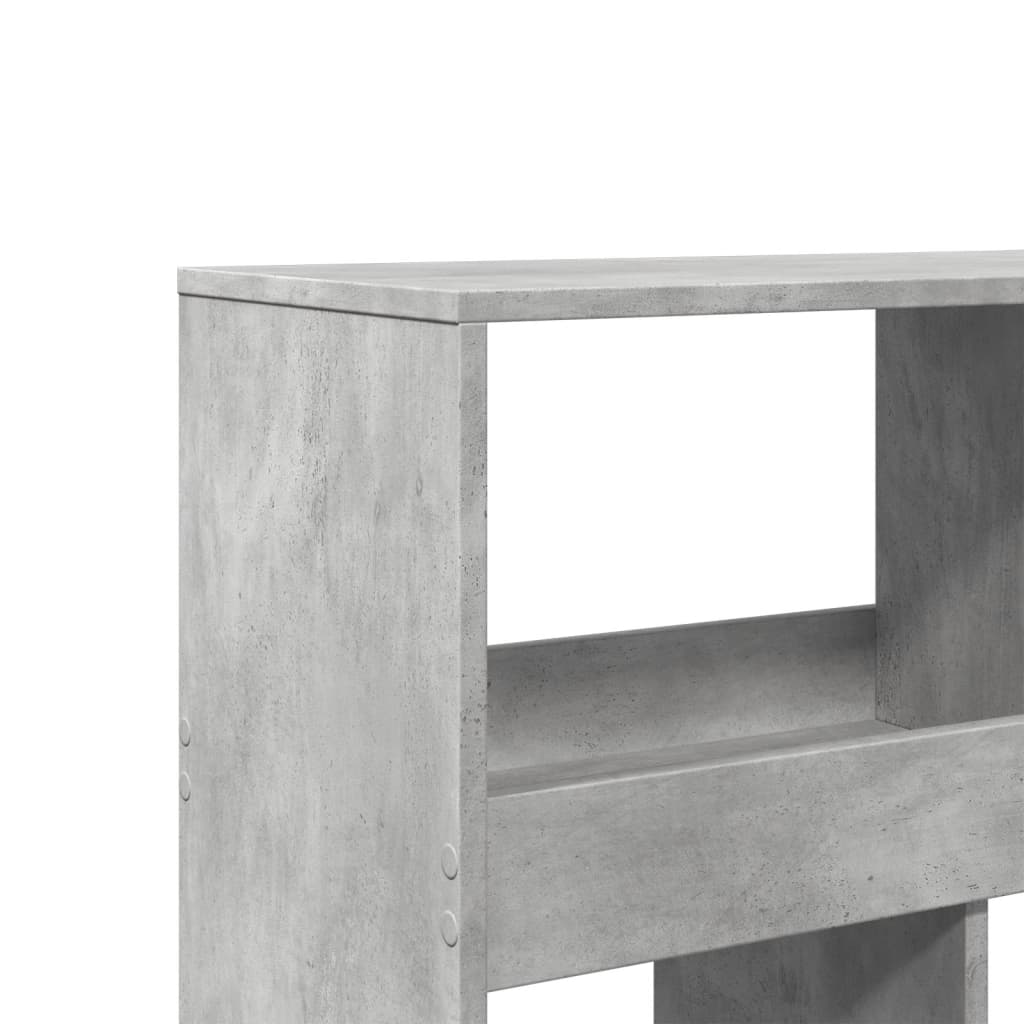 Bibliothèque gris béton 100x33x187,5 cm bois d'ingénierie