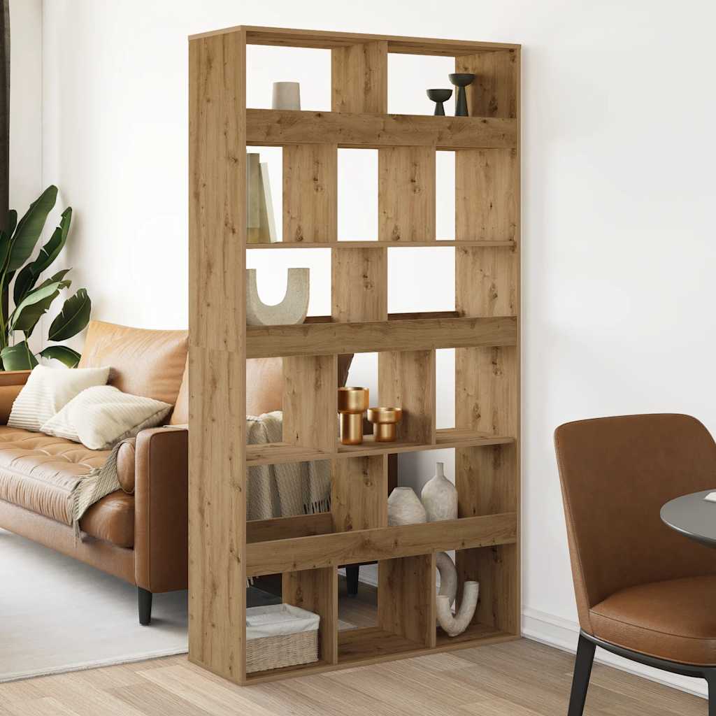 Bibliothèque chêne artisanal 100x33x187,5 cm bois d'ingénierie - XIOS