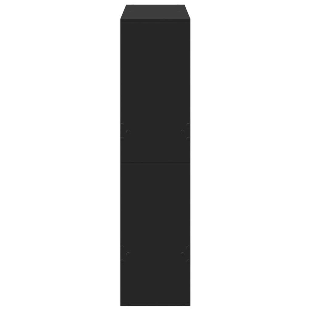 Bibliothèque noir 100x33x135 cm bois d'ingénierie - XIOS