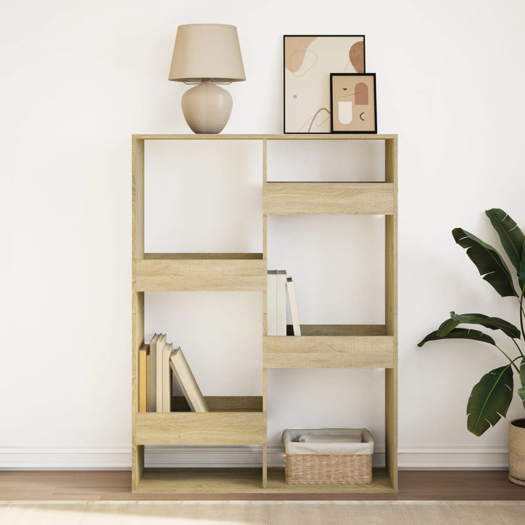 Bibliothèque chêne sonoma 100x33x135 cm bois d'ingénierie - XIOS