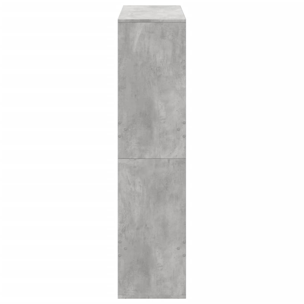 Bibliothèque gris béton 100x33x135 cm bois d'ingénierie - XIOS