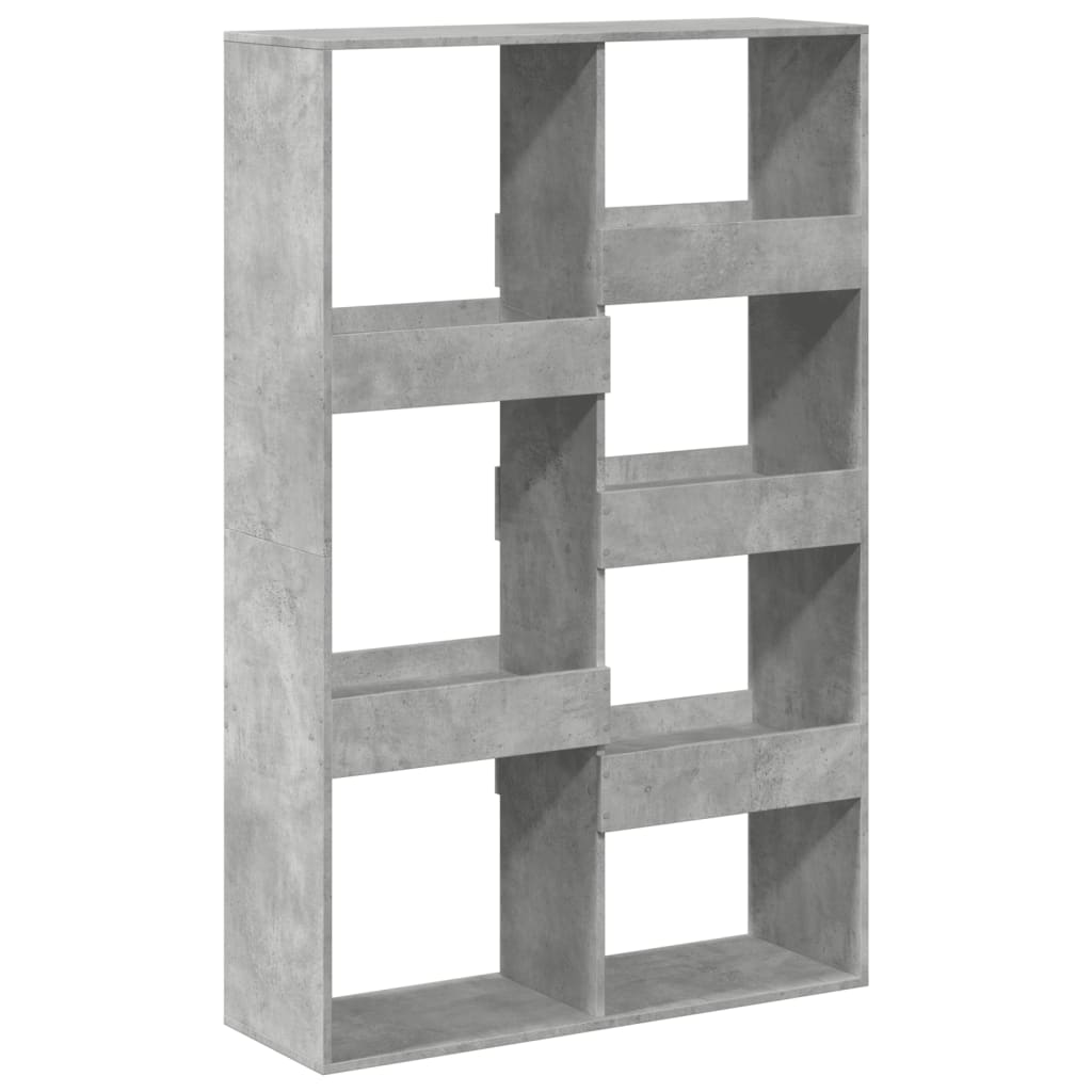 Bibliothèque gris béton 100x33x155,5 cm bois d'ingénierie - XIOS