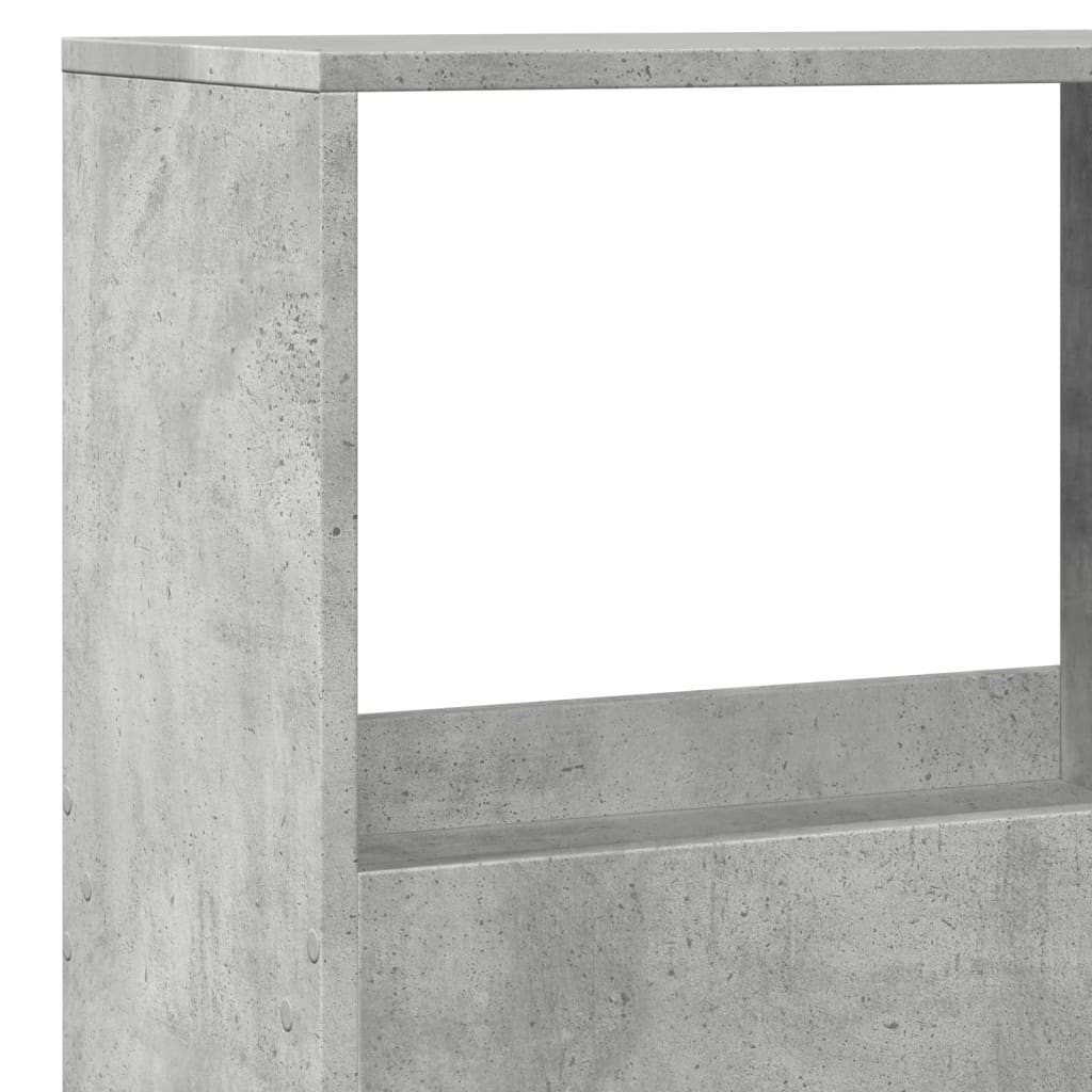 Bibliothèque gris béton 100x33x155,5 cm bois d'ingénierie - XIOS
