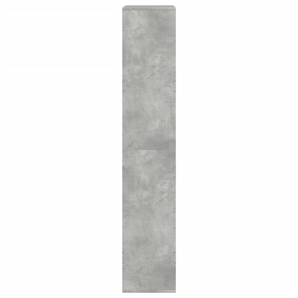 Bibliothèque gris béton 100x33x175 cm bois d'ingénierie - XIOS