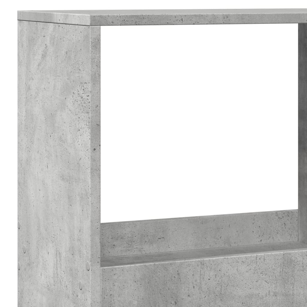 Bibliothèque gris béton 100x33x175 cm bois d'ingénierie - XIOS