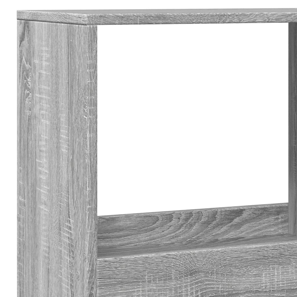 Bibliothèque sonoma gris 100x33x175 cm bois d'ingénierie - XIOS