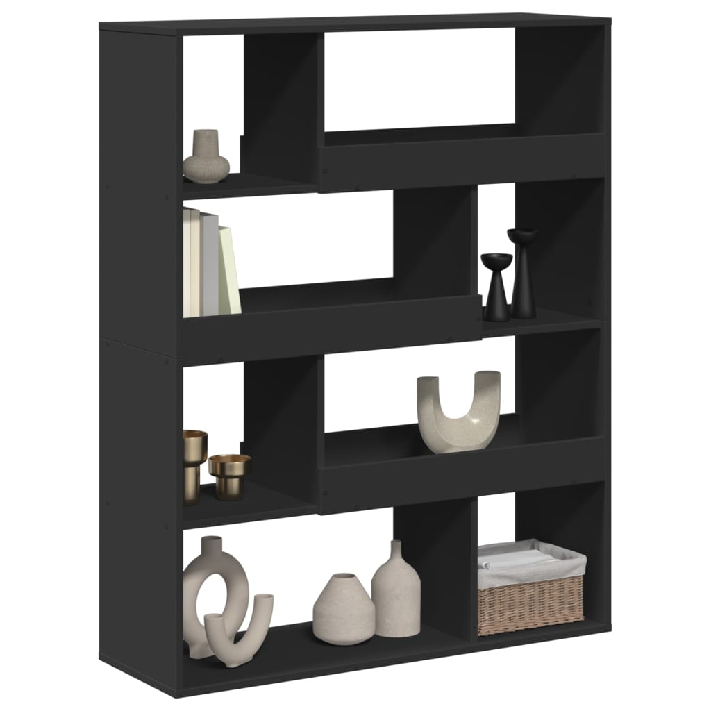 Cloison de séparation noir 100x33x125,5 cm bois d'ingénierie - XIOS