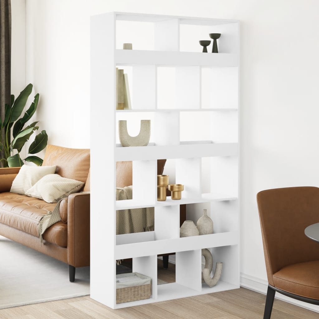 Cloison de séparation blanc 100x33x187,5 cm bois d'ingénierie - XIOS