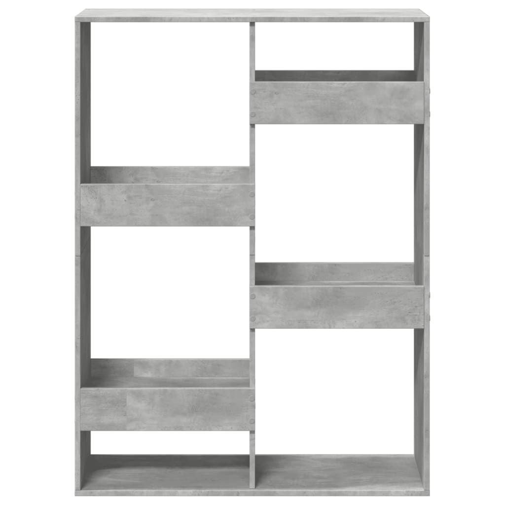 Cloison de séparation gris béton 100x33x135cm bois d'ingénierie - XIOS