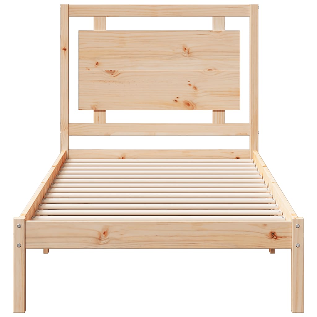 Cadre de lit extra long sans matelas 100x210 cm bois massif - XIOS