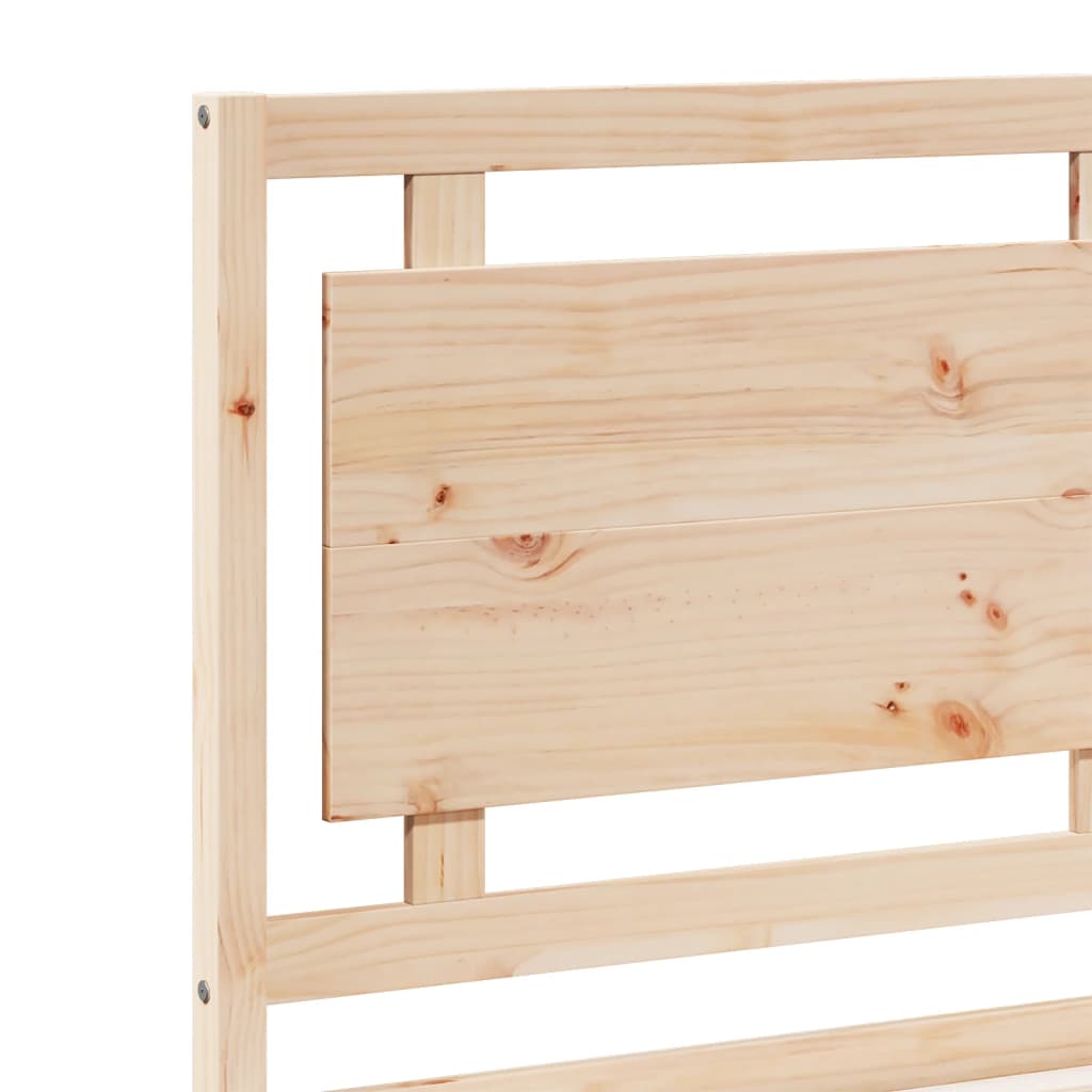 Cadre de lit extra long sans matelas 200x210 cm bois massif - XIOS