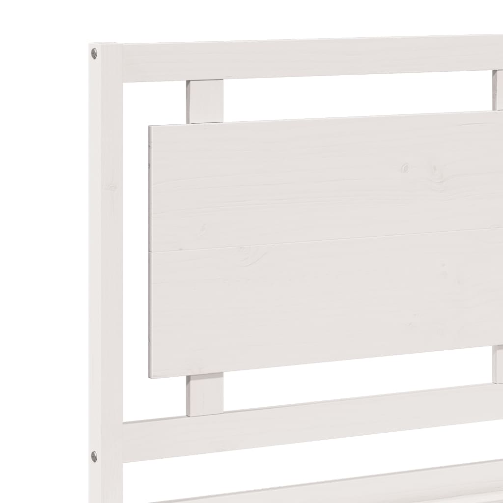 Cadre de lit extra long sans matelas 200x220 cm bois massif - XIOS