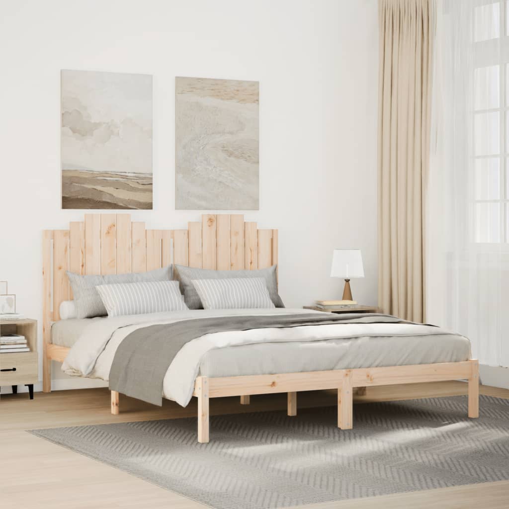 Cadre de lit extra long sans matelas 140x210 cm bois massif - XIOS