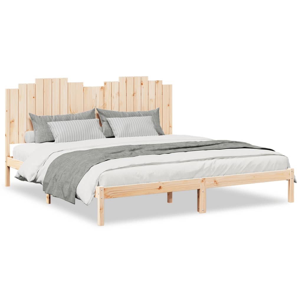 Cadre de lit extra long sans matelas 200x210 cm bois massif - XIOS