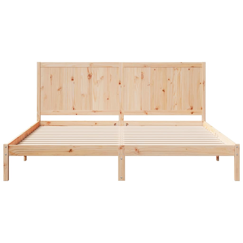 Cadre de lit extra long sans matelas 200x210 cm bois massif - XIOS