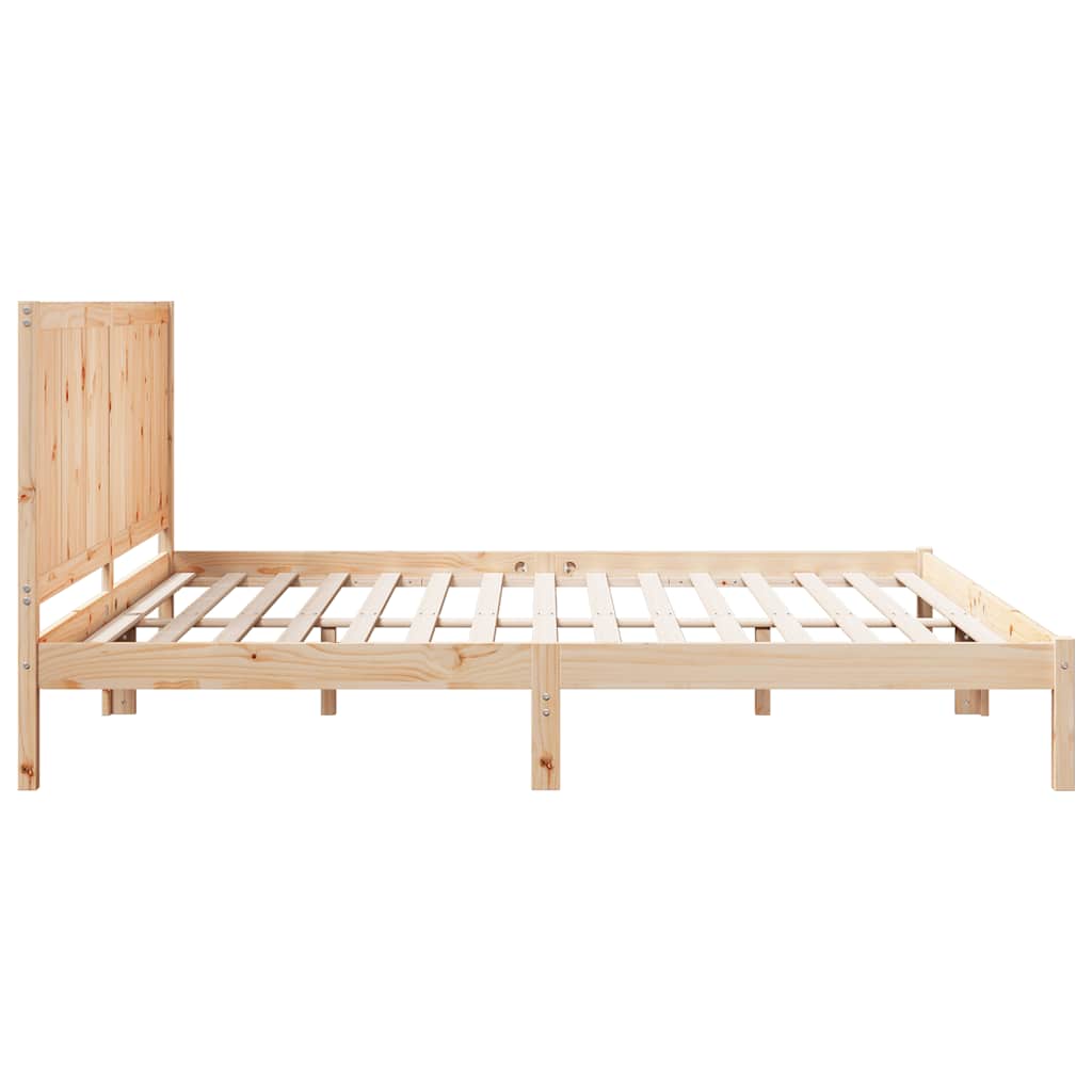 Cadre de lit extra long sans matelas 200x210 cm bois massif - XIOS