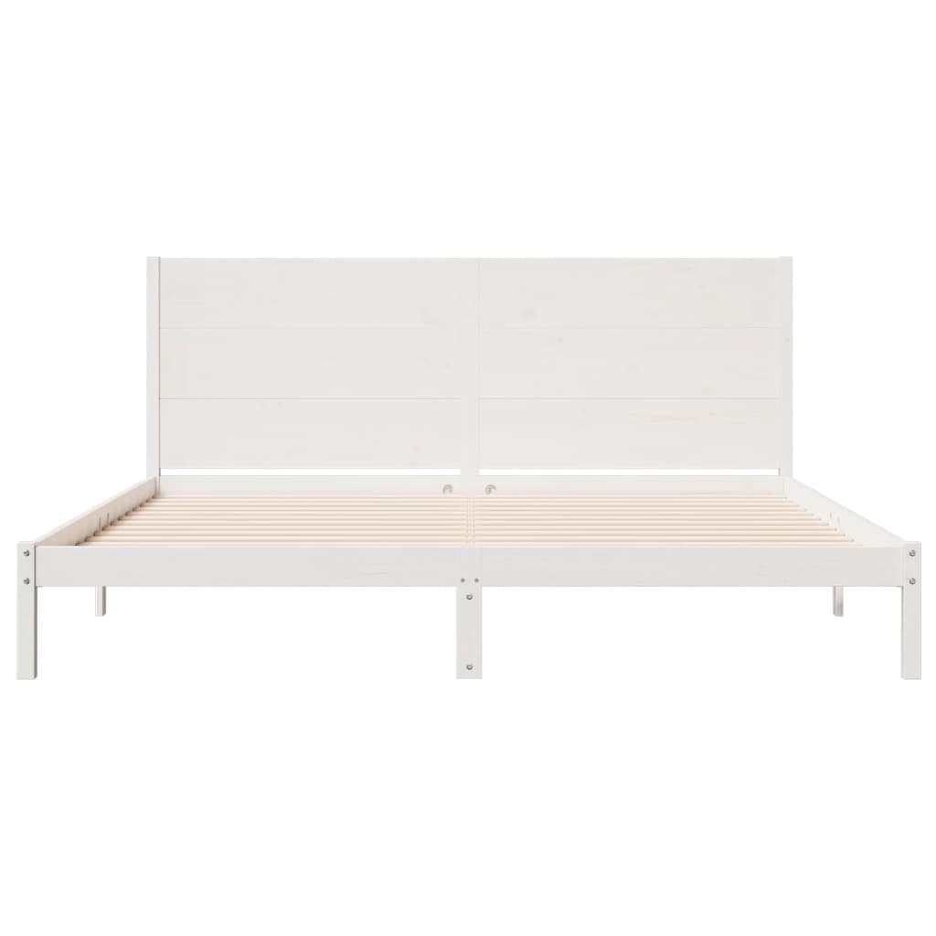 Cadre de lit extra long sans matelas 200x210 cm bois massif - XIOS
