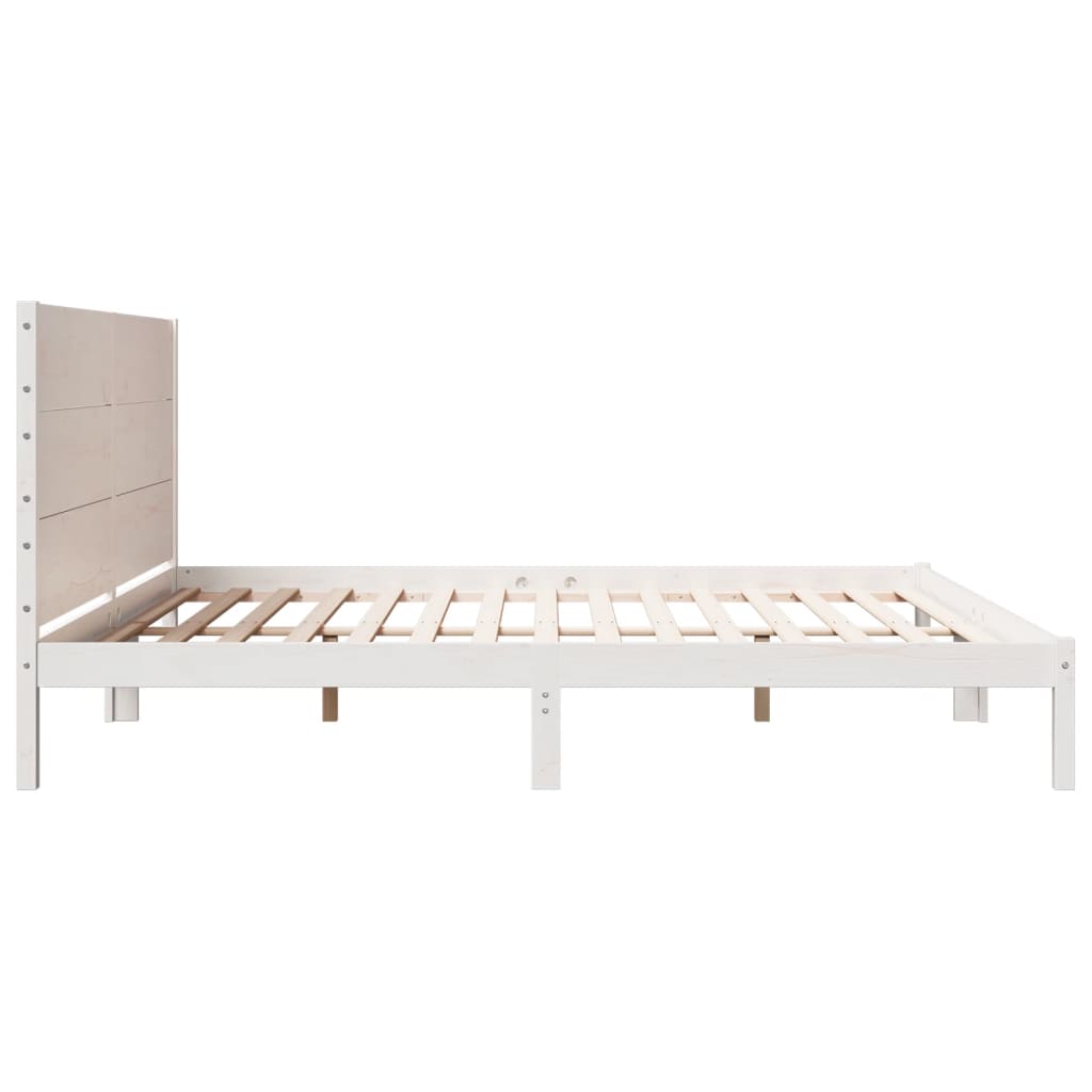 Cadre de lit extra long sans matelas 200x210 cm bois massif - XIOS