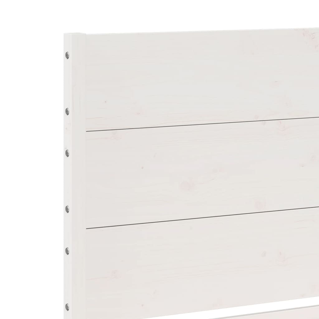 Cadre de lit extra long sans matelas 200x210 cm bois massif - XIOS