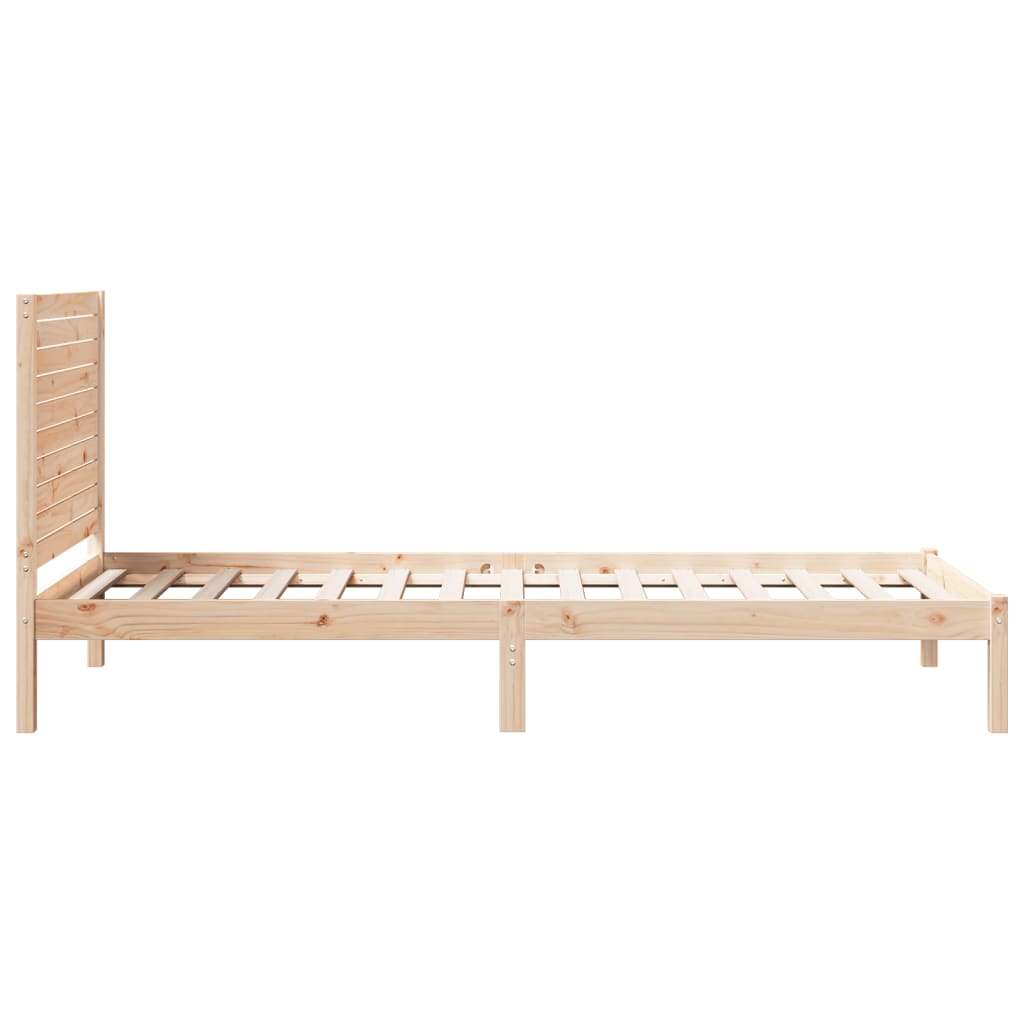 Cadre de lit extra long sans matelas 90x210 cm bois massif - XIOS