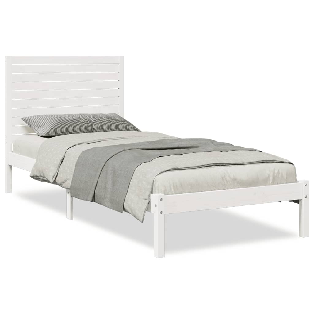 Cadre de lit extra long sans matelas 90x210 cm bois massif - XIOS