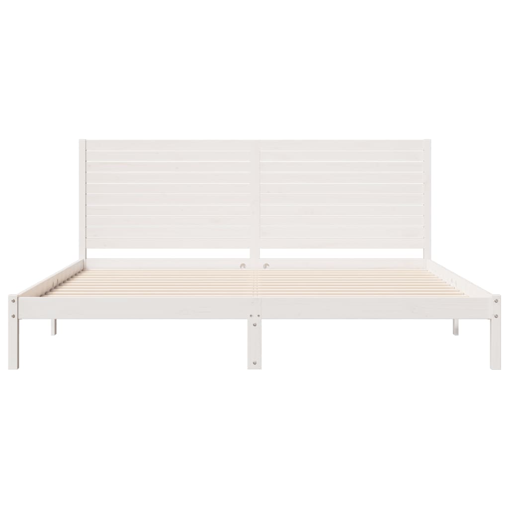 Cadre de lit extra long sans matelas 200x210 cm bois massif - XIOS