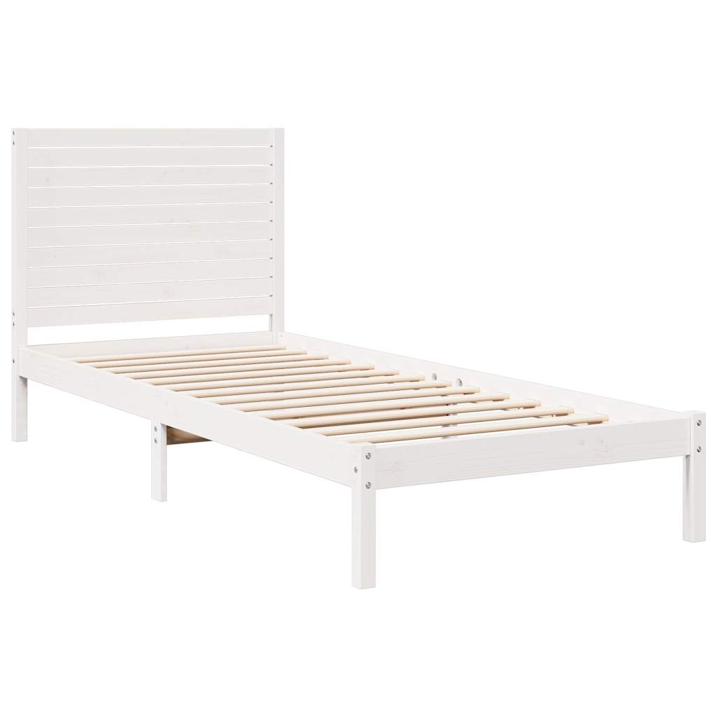 Cadre de lit extra long sans matelas 90x220 cm bois massif - XIOS